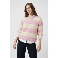 soyaconcept Strickpullover SC-REMONE STRIPE 38 aus Baumwollmischung, Regular Fit, gestreifte Optik, pflegeleicht