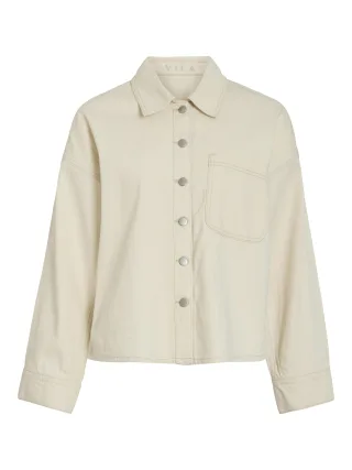 VILA - VIMAJ L/S DENIM JACKET Ecru - Gr. - 38