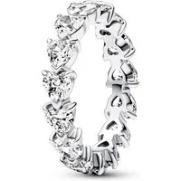 Pandora Silberring Eternity Herzring aus 925er Silber mit Zirkonia von PANDORA Timeless