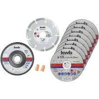 kwb Trennscheiben kwb Dünn-Trennscheiben + Diamant-und Schleifscheibe Ø 125 mm für Winke, Dünn-Trennscheiben + Diamant-und Schleifscheibe Ø 125 mm für Winkelsch