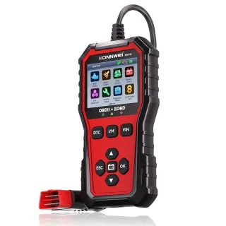 KONNWEi KW340 Car CAN OBD2 EOBD Diagnostic Tool Engine Battery Test Read Fault Code Clear Real-Time Data O2 Inspection T