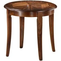 Feldmann-Wohnen Couchtisch California (runde Tischplatte in Walnuss dunkel, 1-St., klassischer Couchtisch in einer harmonischen Farbkombination), 60x60x55cm Walnuss dunkel
