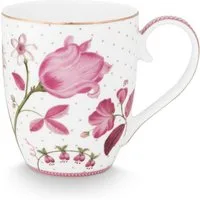 PiP Studio Becher Jolie Tulip Pink Becher XL 450ml, Porzellan