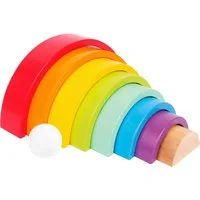 Small Foot Stapelspielzeug Holzbausteine, Großer Regenbogen