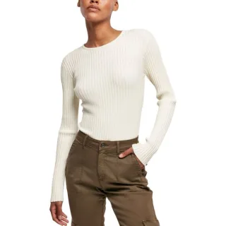 Urban Classics Ladies - Rib Knit Longsleeve Body Top