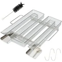 Clanmacy Räucherbox BBQ Kaltrauchgenerator Kaltraucherzeuger für Grill Kaltraucherzeuger Edelstahlmaterial/Bequemer Griff