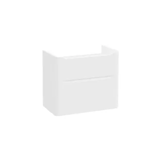 VitrA New Integra Round Waschtischunterschrank mit 2 Vollauszügen 76 x 45 x 65 cm Weiß Matt,70015 70015