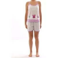 YESET Schlafanzug Pyjama Schlafanzug Top Shirt Kurzarm kurze Shorts Motiv 2267