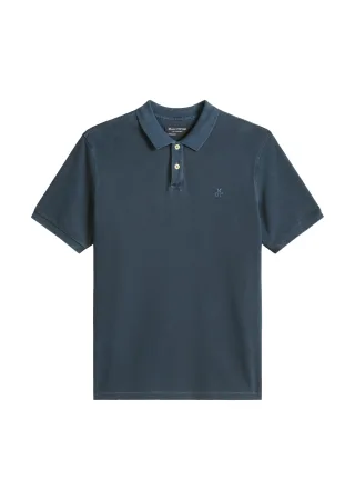 Marc OPolo Casual - Polo, short sleeve, rib details total eclipse - Gr. - S