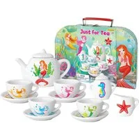 GICO Spielzeug-Arztkoffer Meerjungfrau Teeservice – 13-teiliges Porzellan-Set Koffer - CH12094