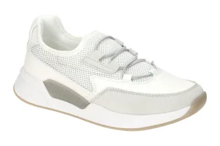 Gabor 66.951.52 ROLLINGSOFT Damen Slipper weiss/silber leicht mit Wechselfu?bett