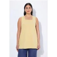 Ulla Popken Longshirt Longtop Classic Fit Carré-Ausschnitt ärmellos