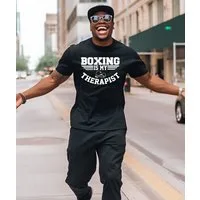 Banco Print-Shirt Herren Boxen Boxsport Outdoor Kampfsport Streetwear Outdoor Sport hochwertiger Druck, 100% Baumwolle
