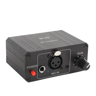 High Gain 48V Microphone Preamp Low Noise XLR Output Balanced Amplifier Compact Design for Dynamic and Condenser Mic Pro