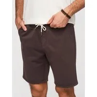 OMBRE Sweatshorts Herren Sweatshorts Regular Fit mit Kordelzug Braun L (kein Set, 1-tlg) Strukturierte Oberfläche