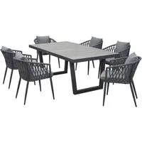 LC Garden Garten-Essgruppe Unicamo Sunrepo Dining Set III 7tlg., (6-tlg)