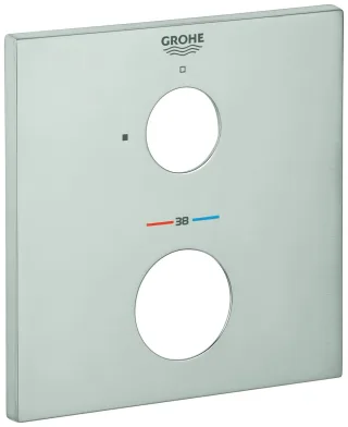 Grohe Rosette 49109 eckig für THM-Fertigmontagesets supersteel, 49109DC0 49109DC0