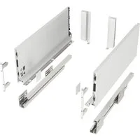 SO-TECH® Schubkasten Schubladensystem JUNKER SLIM weiß H: 167 mm bis 40 kg belast, SoftClose, mit 13 mm Schubladenzargen, Nennlänge 400 mm