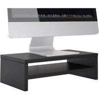 CARO-Möbel Monitorständer SUBIDA, (Bildschrimerhöhung mit Ablagefach Schreibtischaufsatz schwarz)