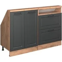 Vicco Kommode Rion, Anthrazit Landhaus/Goldkraft Eiche/Goldkraft Eiche, 2er Set (2 St)