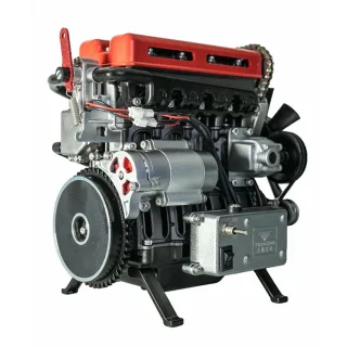 TECHING Build Your Own 4 Cylinder Engine Kits DIY Assembly for Adults with Turbocharger DM111 Upgrade Excellent STEAM Sc