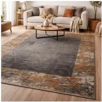 TaraCarpet Teppich TaraCarpet Futuro Bordüre Wohnzimmer,Schlafzimmer,Esszimmer, rechteckig, Höhe: 9 mm, Wohnzimmer, Schlafzimmer, Esszimmer, Futuro Bordüre 80X50