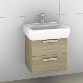 Artiqua 413 Waschtischunterschrank für Renova Plan 222256, 222257 Castello Eiche quer NB, 413-WU2L-K 413-WU2L-K53-7134-426