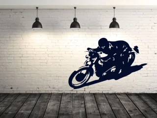Wandtattoo "Biker Aufkleber"