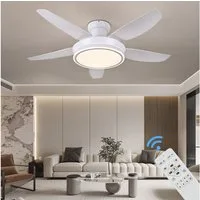 Eurohandisplay Deckenventilator Deckenventilator LED Beleuchtung 6 Geschwindigkeiten timer 2 Stunden, Lichtfarbe und Helligkeit stufenlos einstellbar