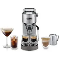 De'Longhi Espressomaschine Dedica Duo EC890.M - Espresso & Cold Brew, 15 Bar, Touch-Buttons, Cold Brew in unter 5 Minuten, 15 cm breit, 1,1L, inkl. Milchschaumdüse