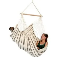 Amazonas Hängesessel Brasil KingSize Hängestuhl (Belastbarkeit 150 kg, Handgefertigt, aus recycelten Materialien), Große Sitzfläche
