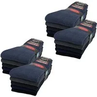 sockenkauf24 Tennissocken 10, 20, 30 Paar Sportsocken Arbeitssocken Herren & Damen (Gemischt, 20-Paar, 35-38) Socken Baumwolle 10100