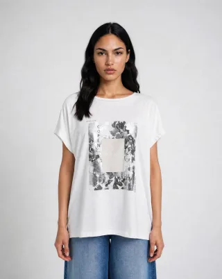Smith&Soul - Oversize T-Shirt Foil Print offwhite - Gr. - XXL