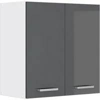 Vicco Hängeschrank R-Line, Anthrazit Hochglanz/Weiß, 60 cm (1-St)