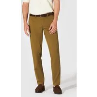 Hiltl Chinos Tamo Chino Hose Herren Slim Fit Stretch Baumwolle, oliv, 48 Premium Baumwollhose, leichte Sommerhose, Chino für Büro und Freizeit