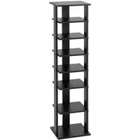 COSTWAY Schuhregal, schmal, höhenverstellbar, 8-stöckig, Holz, 110cm