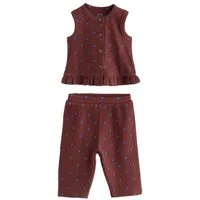 Next Shirt & Leggings Geripptes Baby Oberteil und Hose mit weitem Bein (2-tlg)