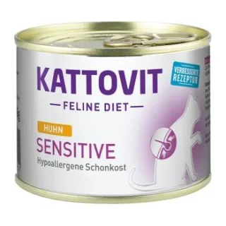 KATTOVIT Feline Diet Nassfutter Katze Sensitive Adult Huhn 48x185 g