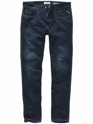 Replay Herren Jeans Anbass Power Stretch Blau 90 % Baumwolle, 8 % Polyester, 2 % Elasthan
