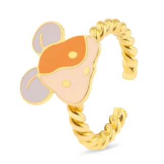 Maus Ring vergoldet
