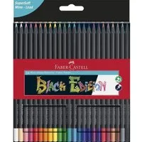 Faber-Castell Buntstift Farbstifte Black Edition Neon 3kant 24er-Sc leuchtende Farben 116424