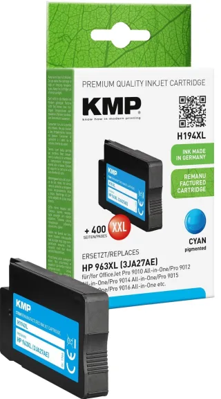 KMP Tintenpatrone H194XL cyan ersetzt HP963XL (3JA27AE)