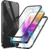 CoolGadget Handyhülle Metall Magnet Handy Case für Samsung Galaxy A54 5G 6,4 Zoll, Hülle 360 Grad Schutz Cover Gehärtetes Glas für Samsung A54 5G