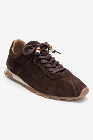 Brea Leder Verzierte Turnschuh Damen