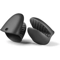 Hoffmann Germany Topfhandschuhe Silikon Fingerschutz 2er-Set anthrazit – 230°C hitzebeständig, (Set, 2-tlg., 2x Fingerschutz), spülmaschinenfest, lebensmittelecht, Backplatten & Töpfe