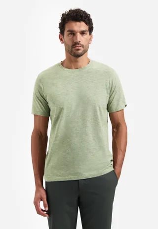 No Excess - T-Shirt Crewneck Space Dyed Stripe green - Gr. - XXL