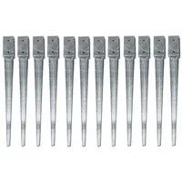 ESTEXO Einschlagbodenhülse Einschlaghülsen 71x71x750 mm 12x Bodenanker Vierkant