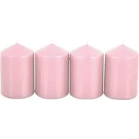 New Home Stumpenkerze Adventskranzkerzen altrosa 4er-Set Weihnachtskerze Stumpen Wachskerze