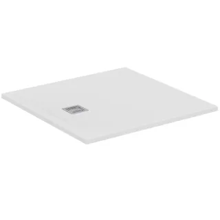 Ideal Standard Quadrat-Duschwanne Ultra Flat S + 1000x1000mm Abl.25cm Mitte/Seite Weiss, T5608FR T5608FR
