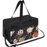 Granori Reisetasche 40x20x25 / 40x30x20 cm mit Blumenmuster (Handgepäck-Tasche für Damen), mit Seitentasche und Koffergriff-Schlaufe